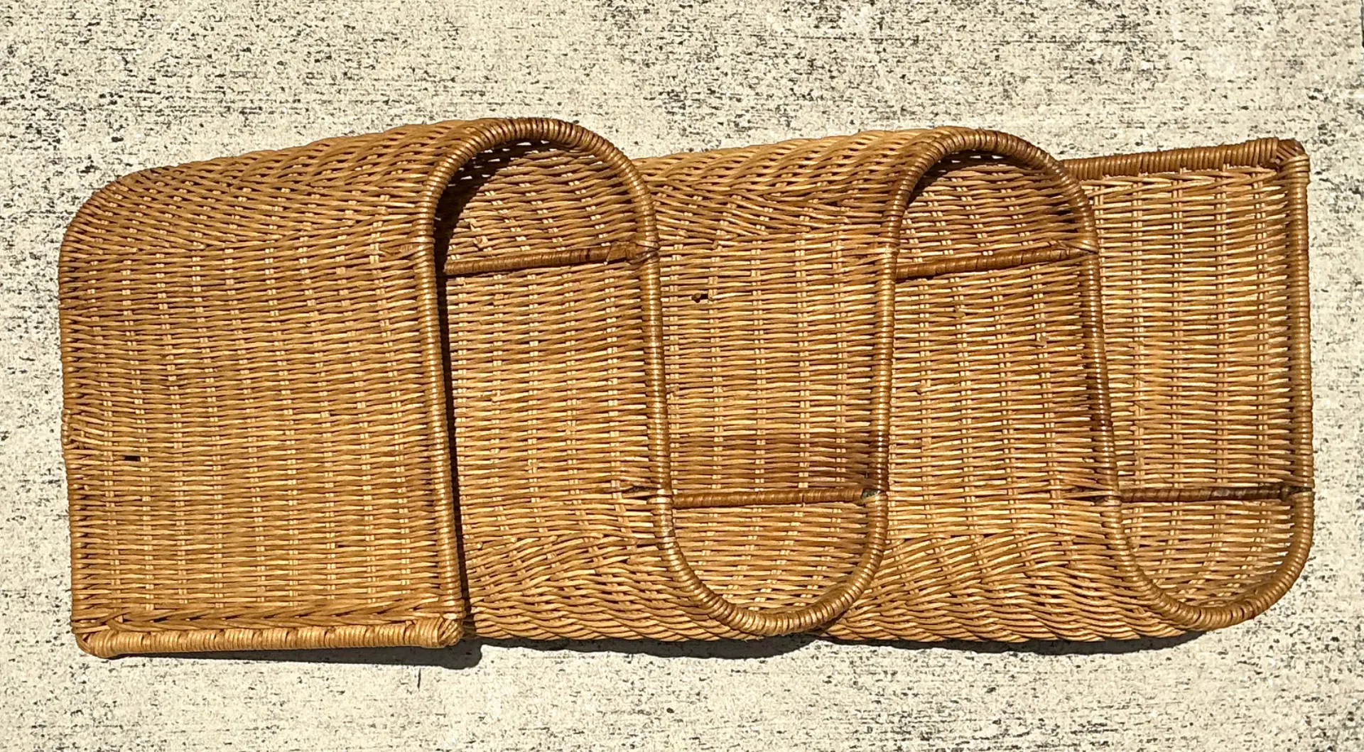 Vintage Woven Rattan Wall Sculpture — additional photo 7