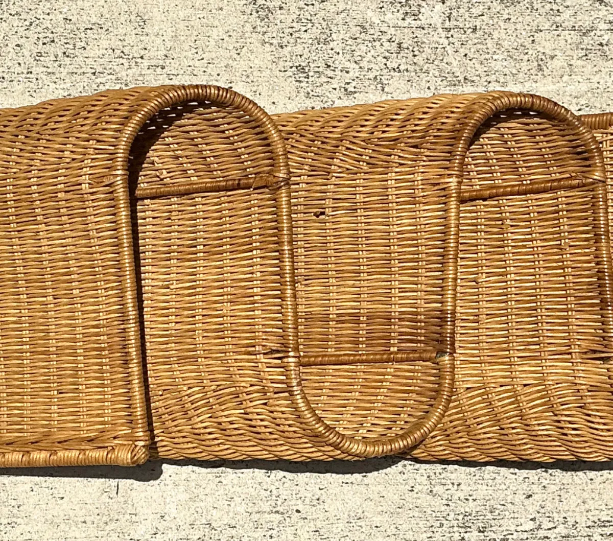 Vintage Woven Rattan Wall Sculpture — additional photo 7