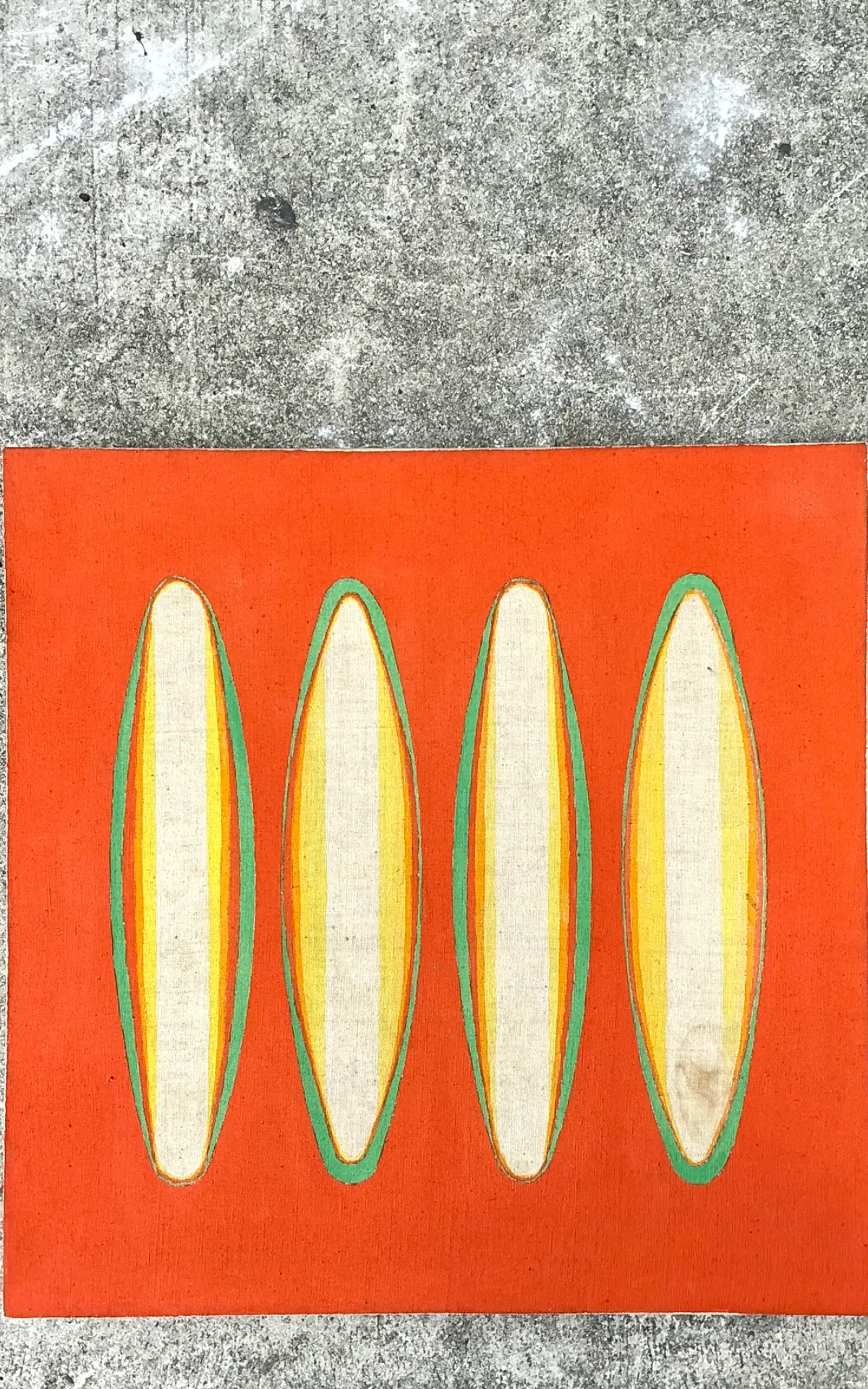 Vintage Geometric Abstract Painting On Canvas — additional photo 5
