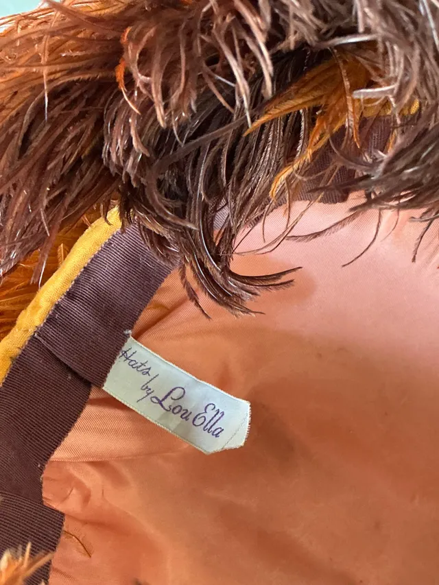 Vintage 1950s Ostrich Feather Hat — additional photo 3