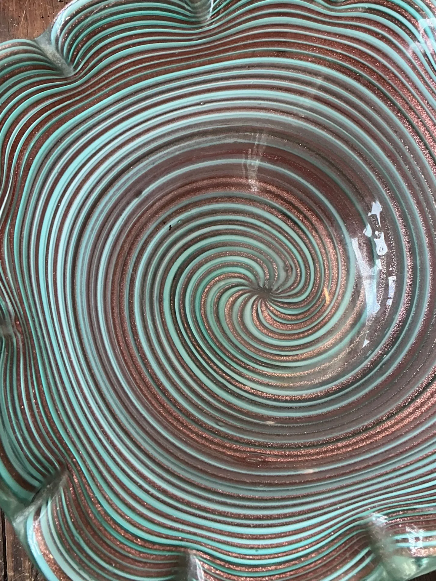 Vintage Murano Striped Glass Bowl — additional photo 6