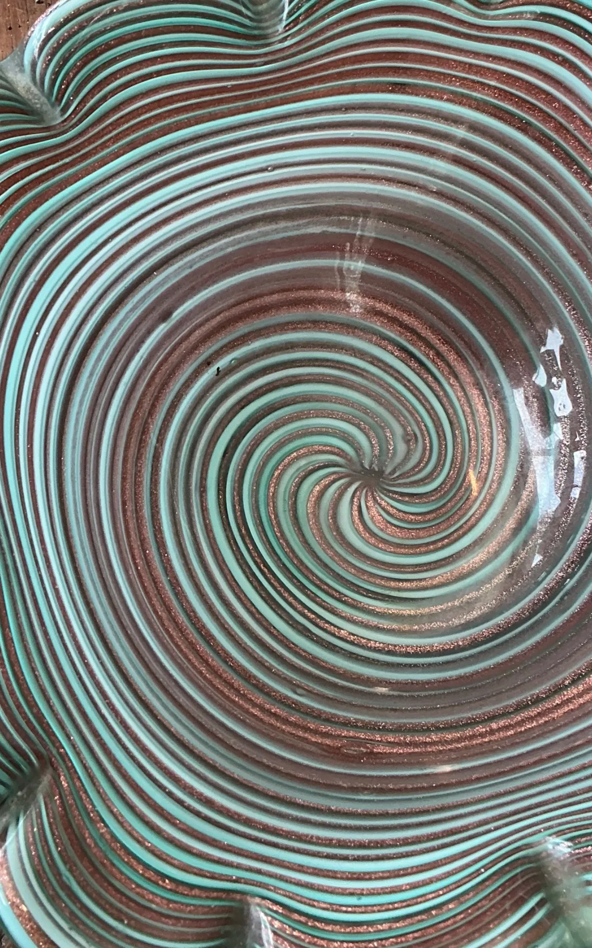 Vintage Murano Striped Glass Bowl — additional photo 6
