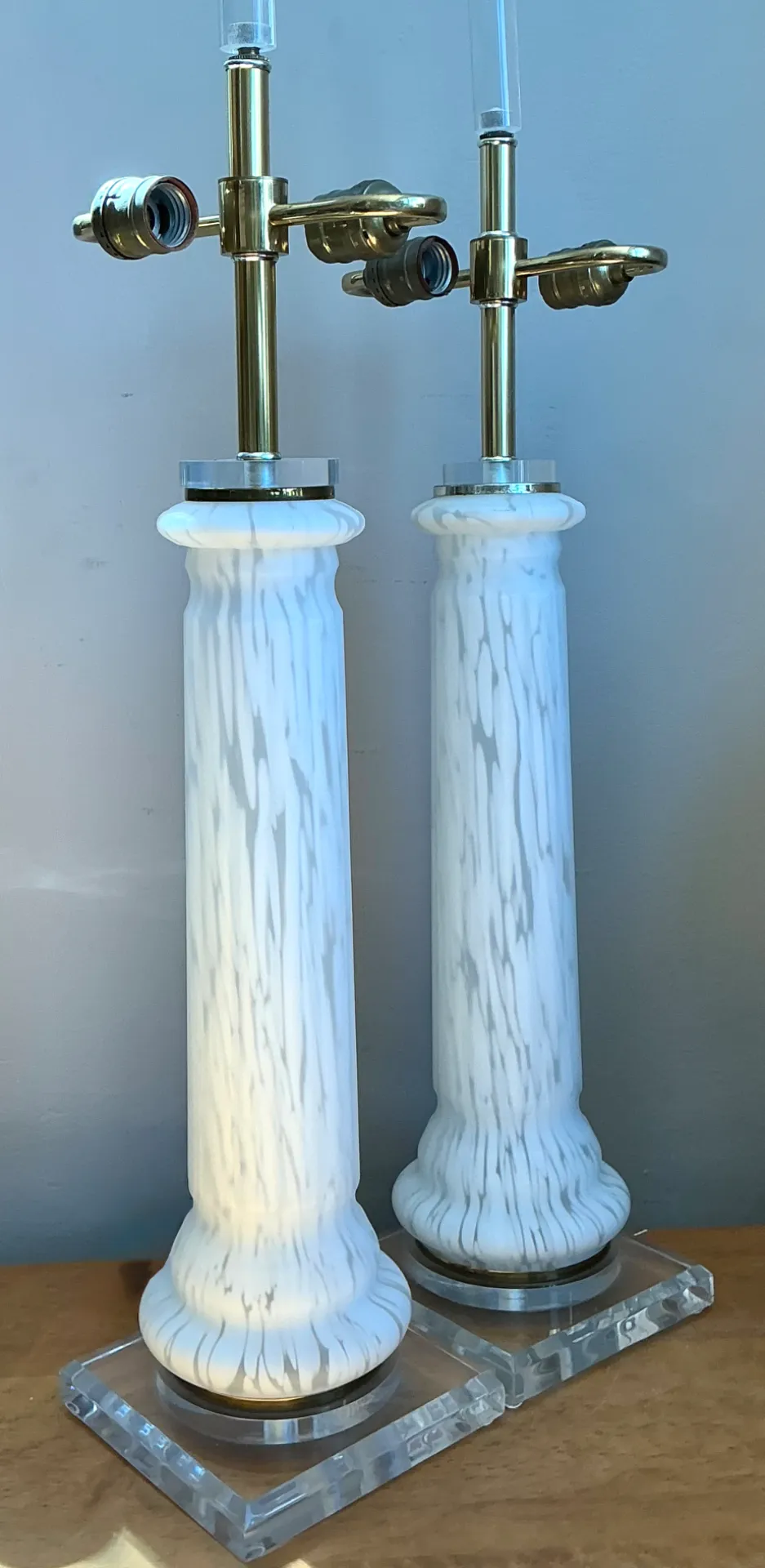Vintage Italian Glass Table Lamps - A Pair — additional photo 2
