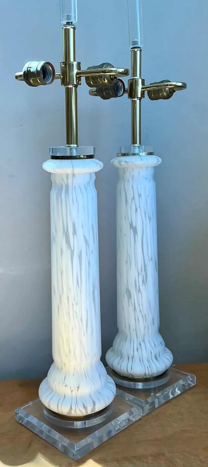 Vintage Italian Glass Table Lamps - A Pair — additional photo 3