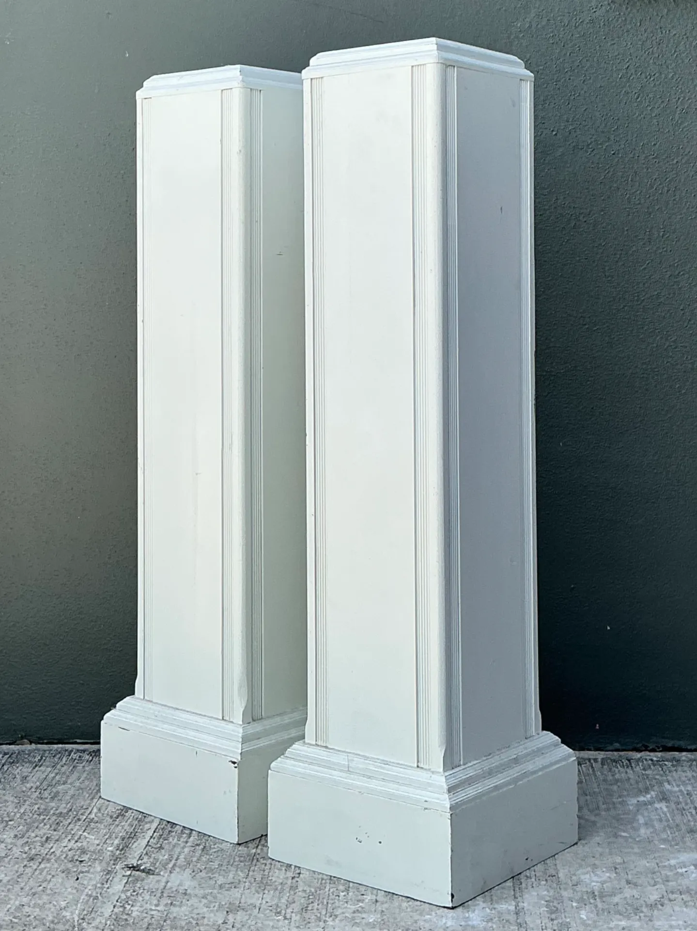 Vintage Architectural Wood Pedestals - A Pair — additional photo 1
