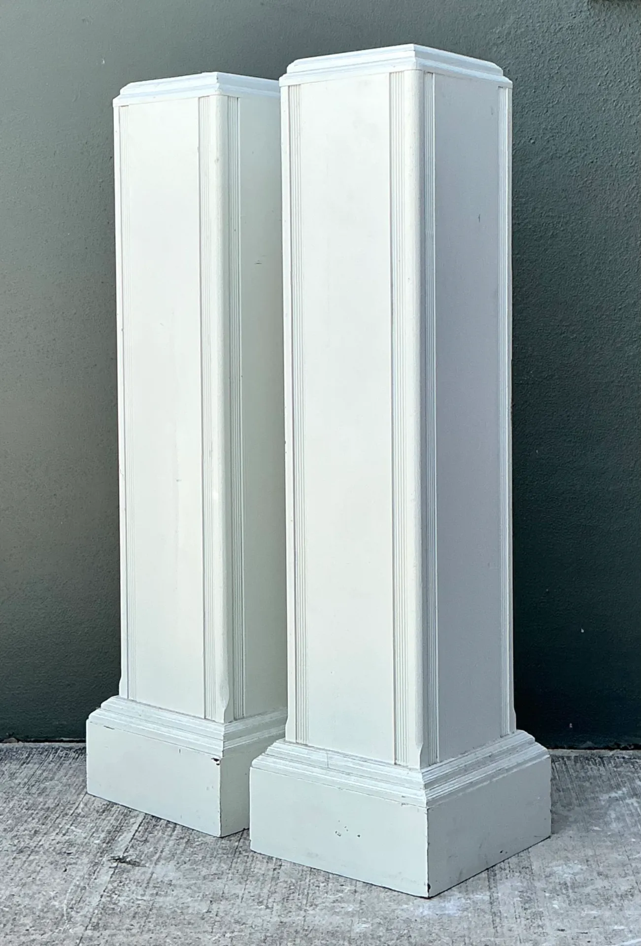 Vintage Architectural Wood Pedestals - A Pair — additional photo 3