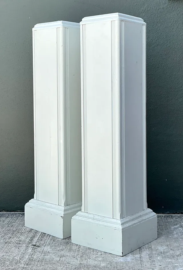 Vintage Architectural Wood Pedestals - A Pair — additional photo 3