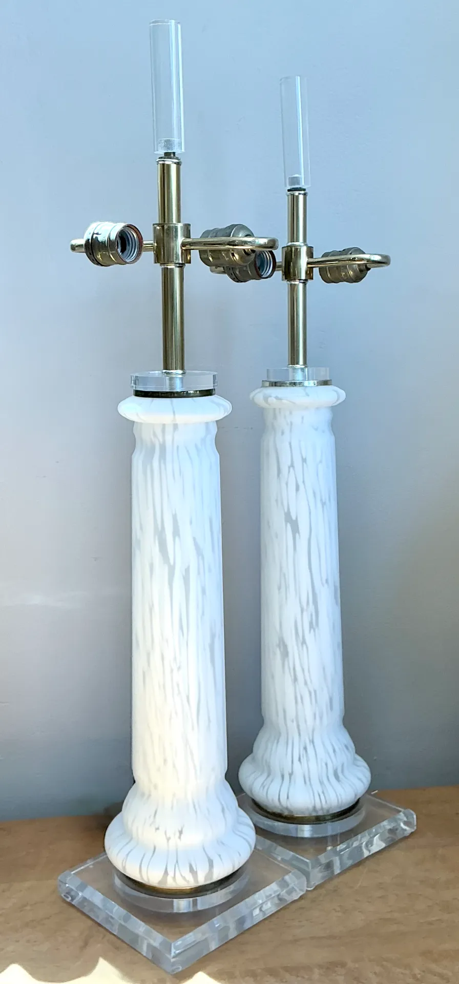 Vintage Italian Glass Table Lamps - A Pair — additional photo 6