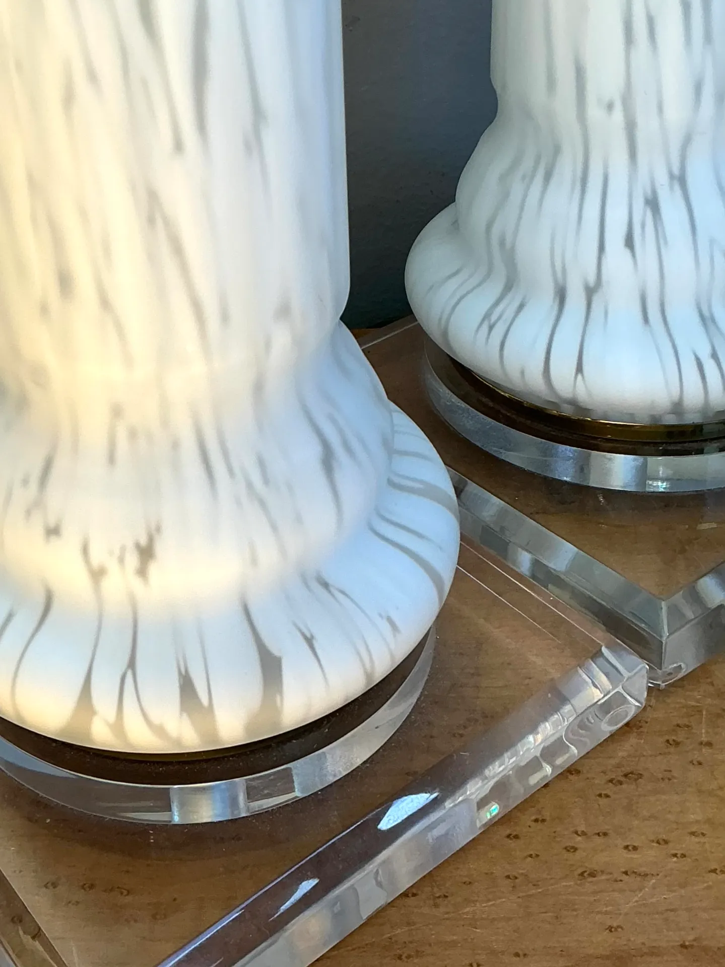 Vintage Italian Glass Table Lamps - A Pair — additional photo 7