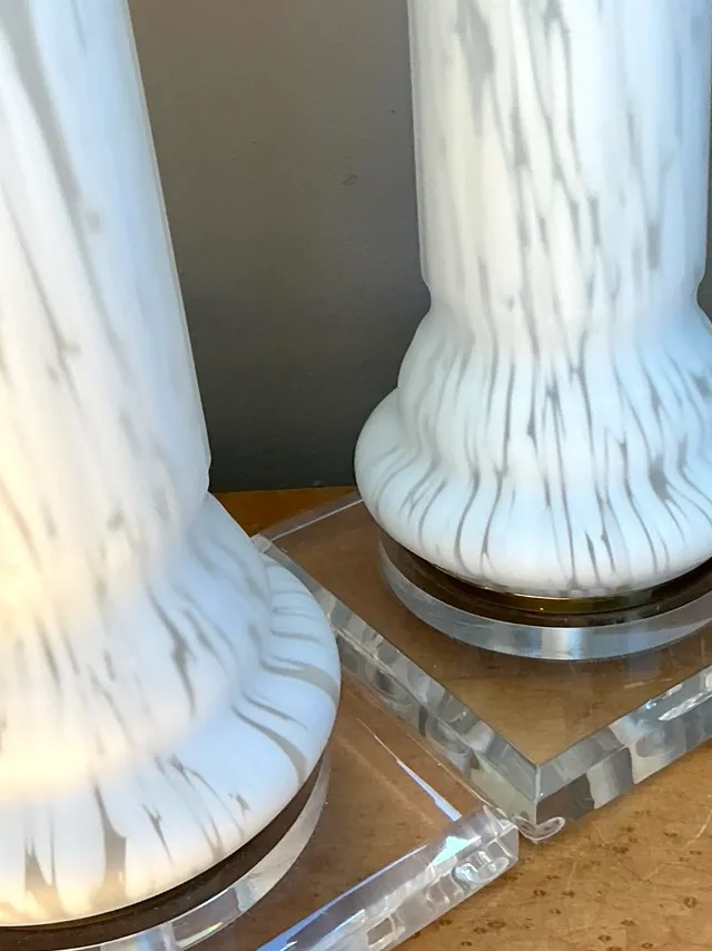Vintage Italian Glass Table Lamps - A Pair — additional photo 8