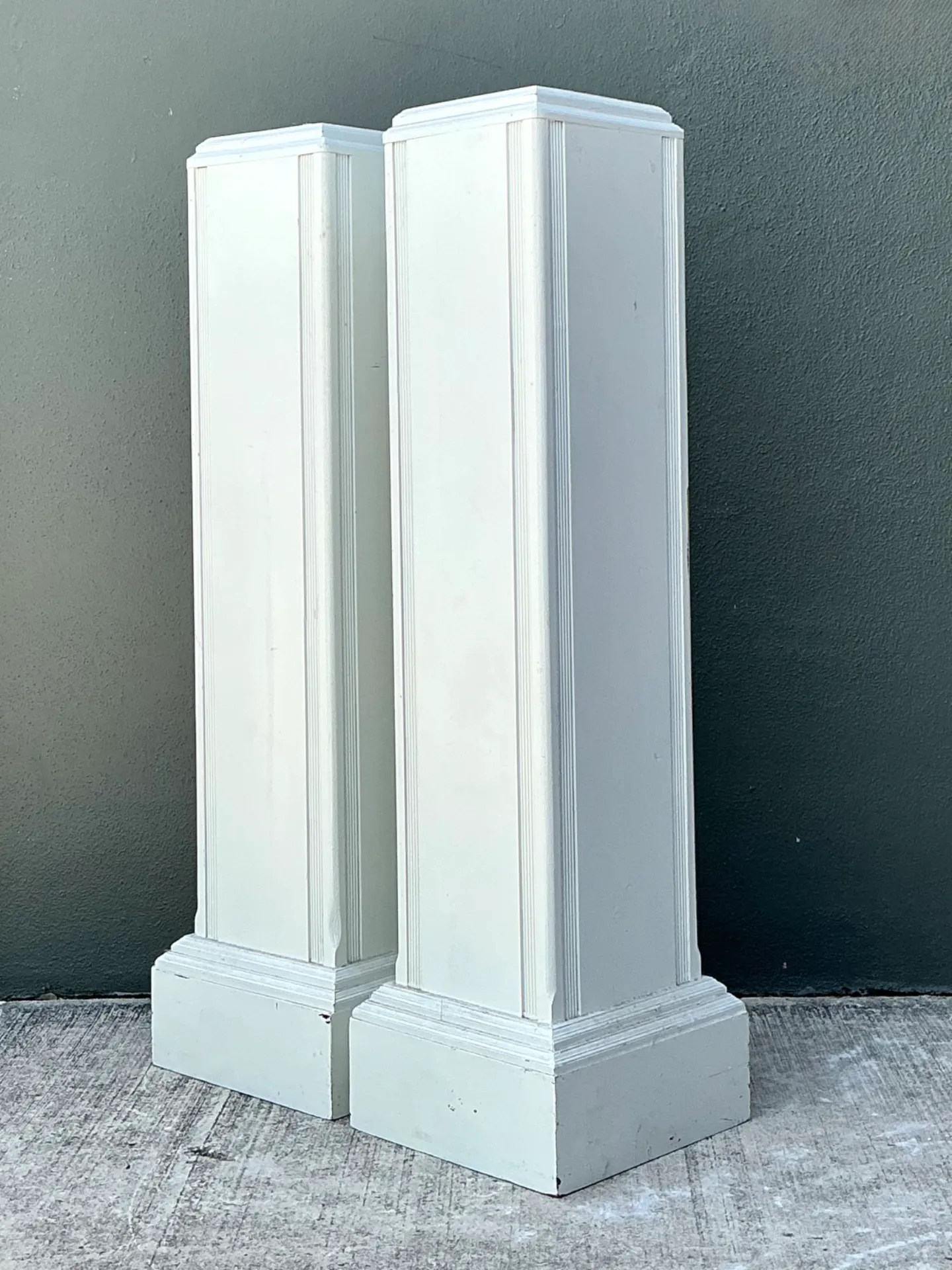 Vintage Architectural Wood Pedestals - A Pair — additional photo 2