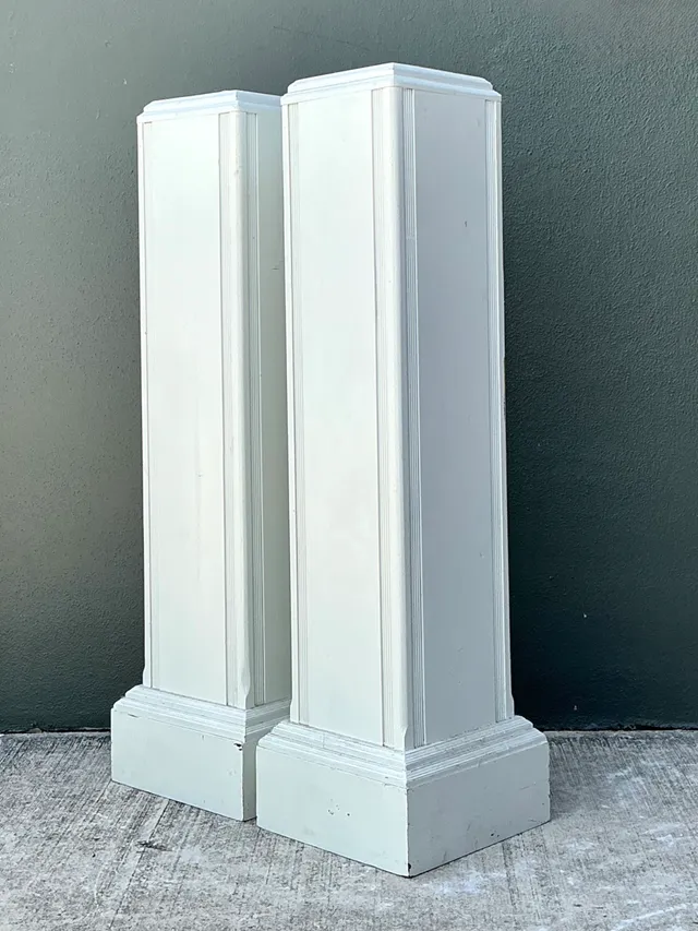 Vintage Architectural Wood Pedestals - A Pair — additional photo 2