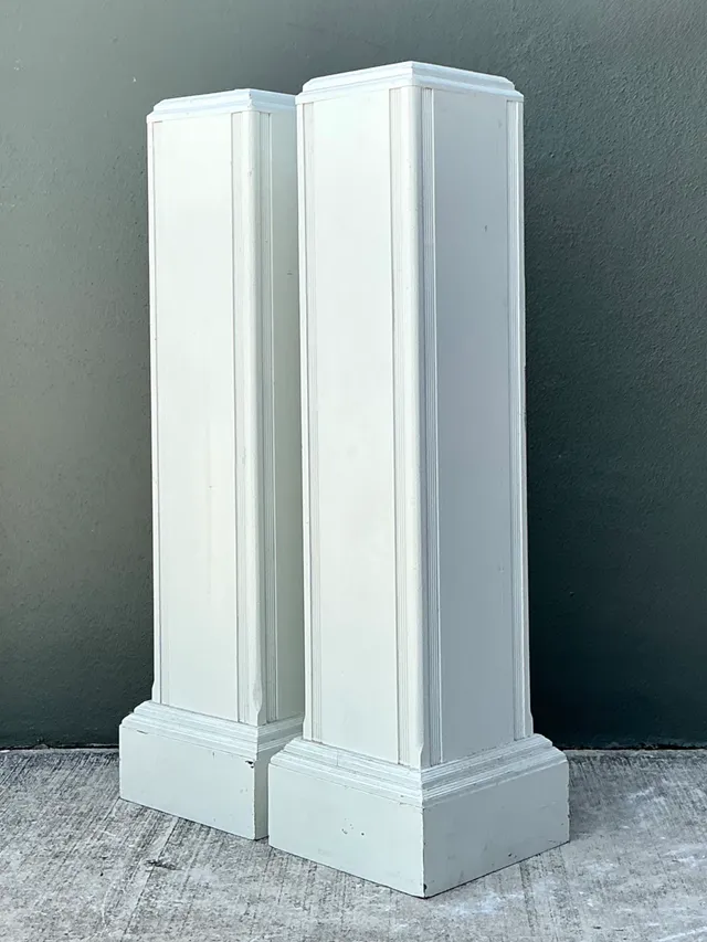 Vintage Architectural Wood Pedestals - A Pair — additional photo 4