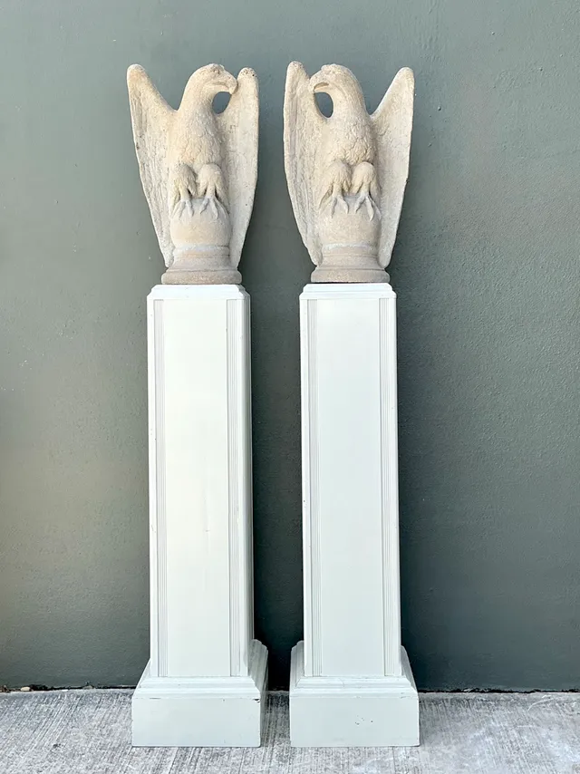 Vintage Cast Cement Eagle Statues - Pair — additional photo 6