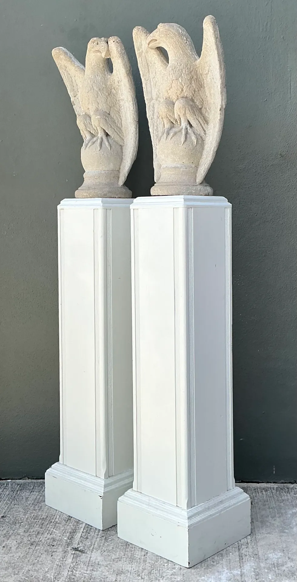 Vintage Cast Cement Eagle Statues - Pair — additional photo 7
