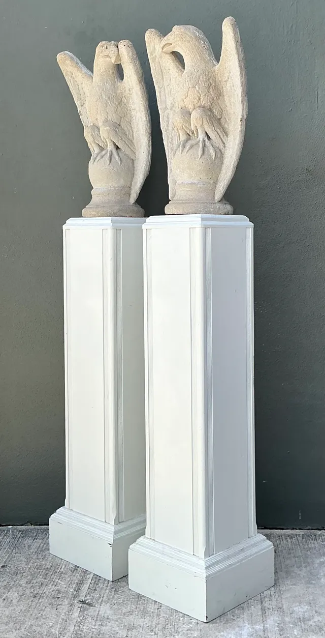 Vintage Cast Cement Eagle Statues - Pair — additional photo 7