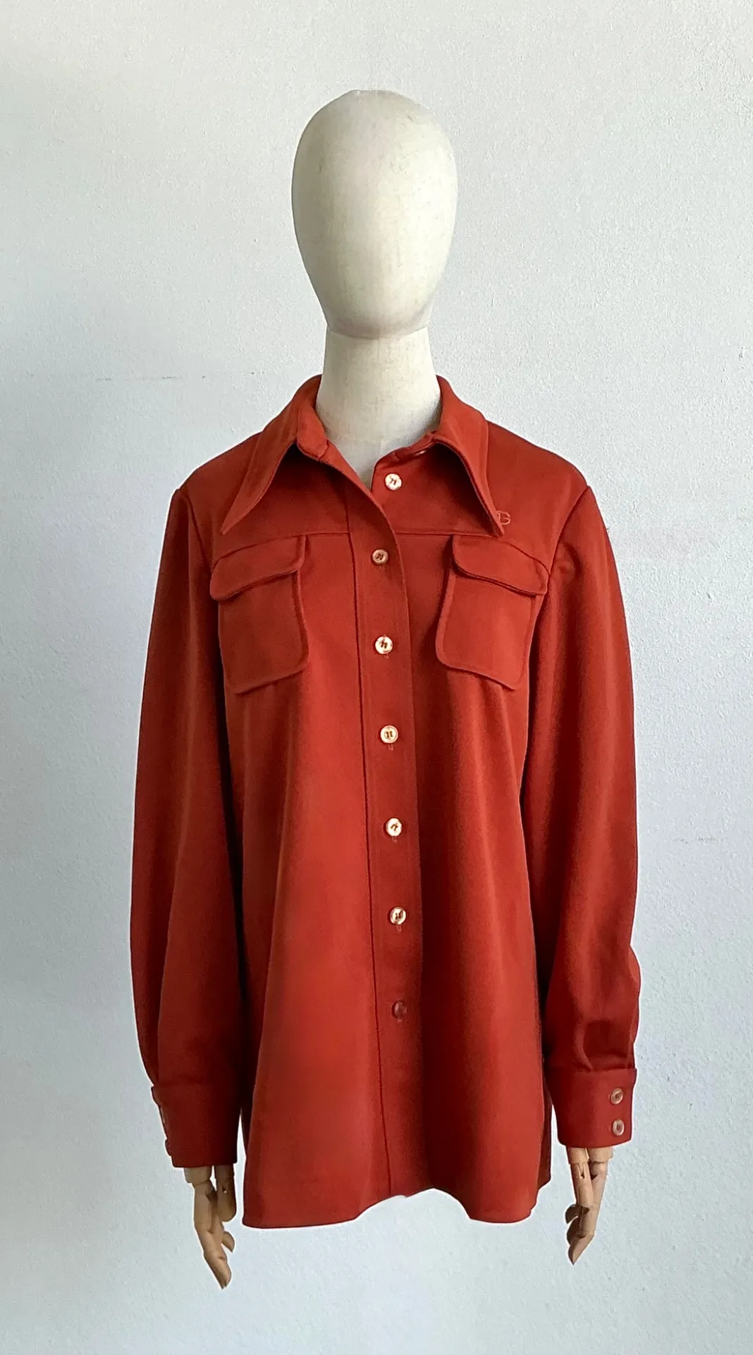Vintage 70s Givenchy Sport Double Knit Shirt Jacket