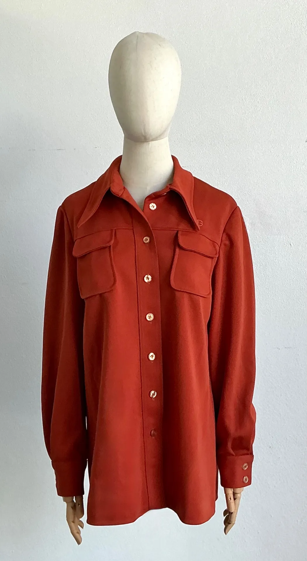 Vintage 70s Givenchy Sport Double Knit Shirt Jacket — additional photo 5