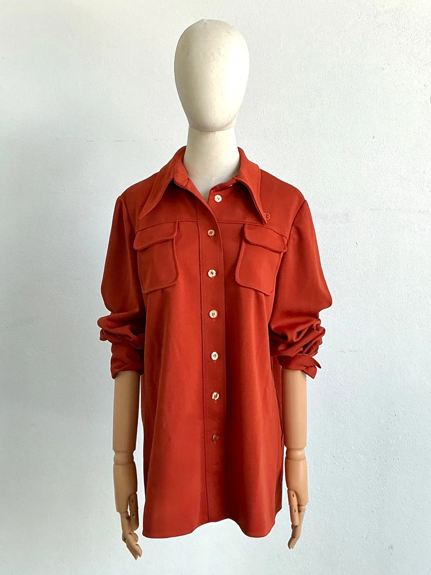 Vintage 70s Givenchy Sport Double Knit Shirt Jacket — additional photo 8