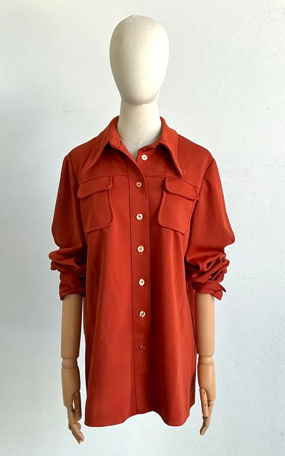 Vintage 70s Givenchy Sport Double Knit Shirt Jacket — additional photo 8