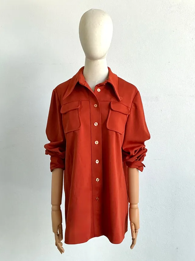 Vintage 70s Givenchy Sport Double Knit Shirt Jacket — additional photo 8