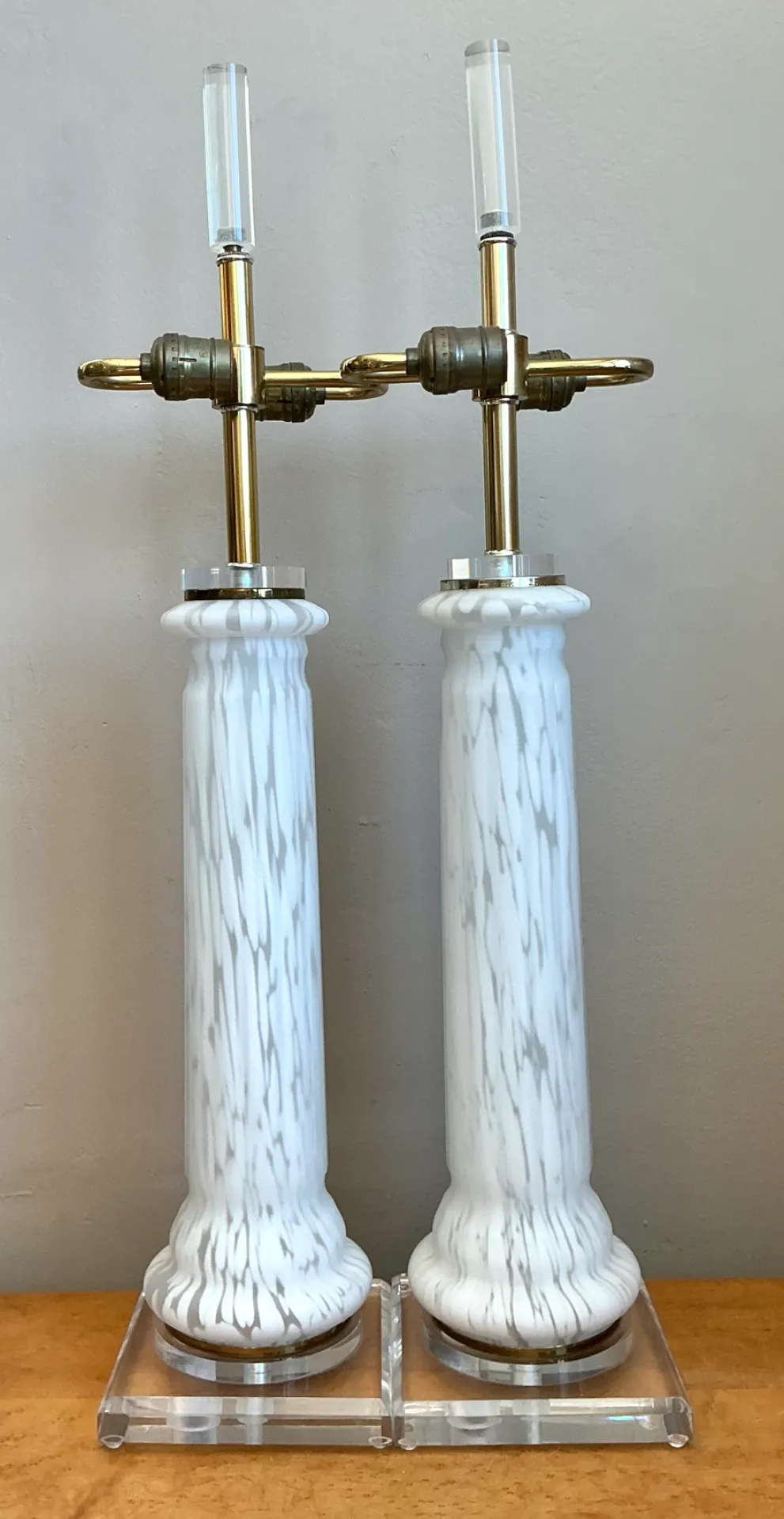 Vintage Italian Glass Table Lamps - A Pair — additional photo 5