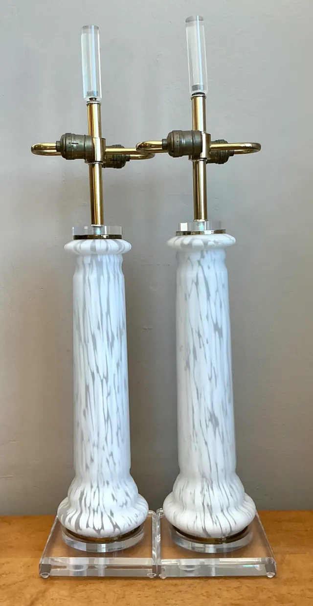 Vintage Italian Glass Table Lamps - A Pair — additional photo 5