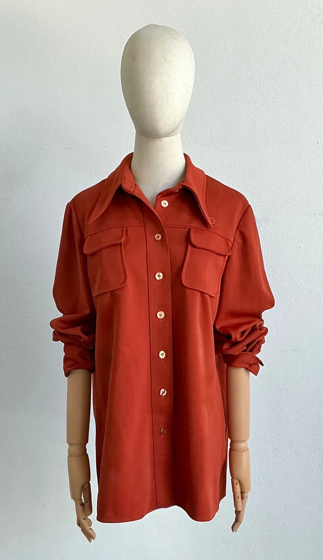 Vintage 70s Givenchy Sport Double Knit Shirt Jacket — additional photo 6