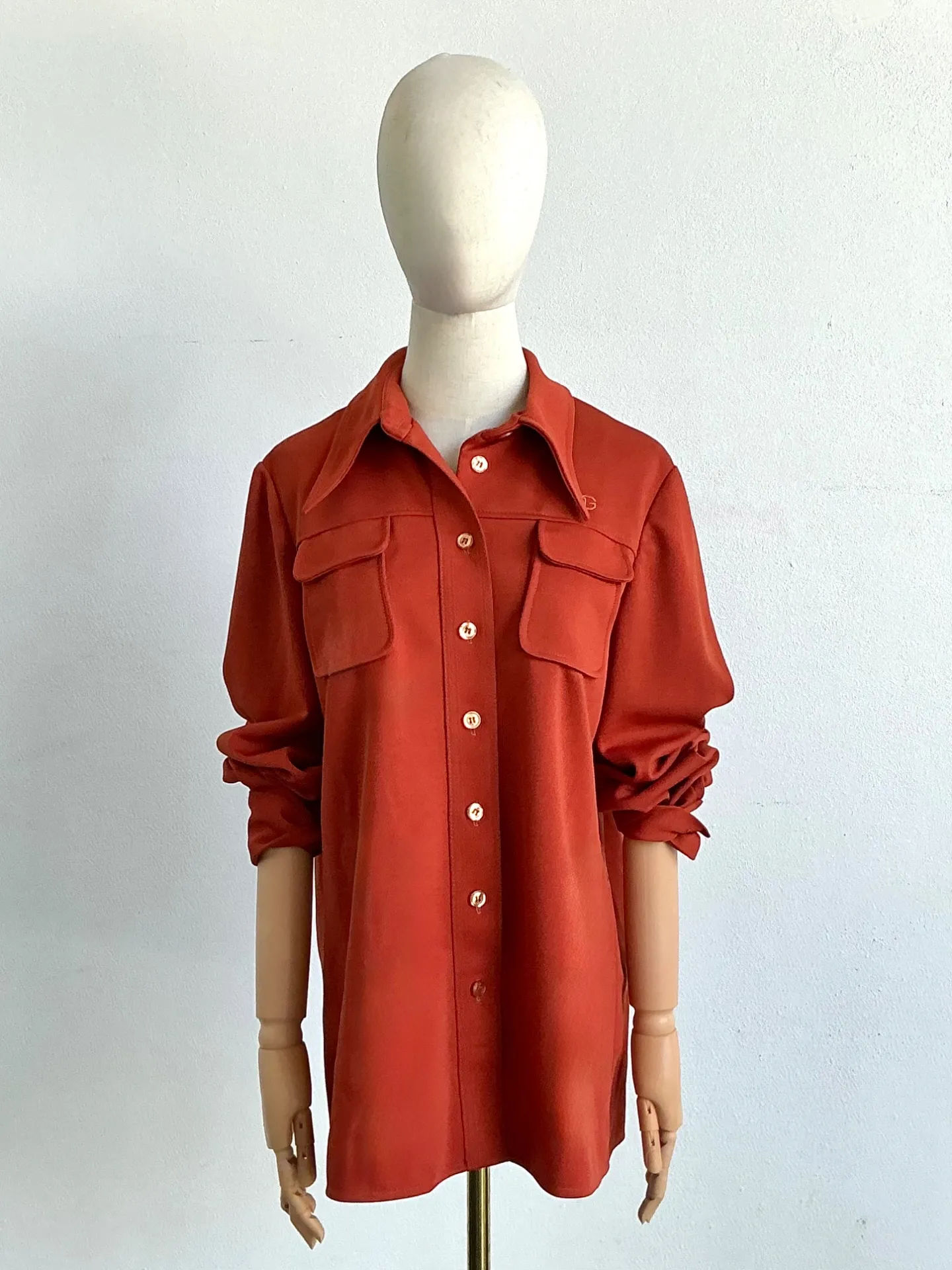 Vintage 70s Givenchy Sport Double Knit Shirt Jacket — additional photo 7
