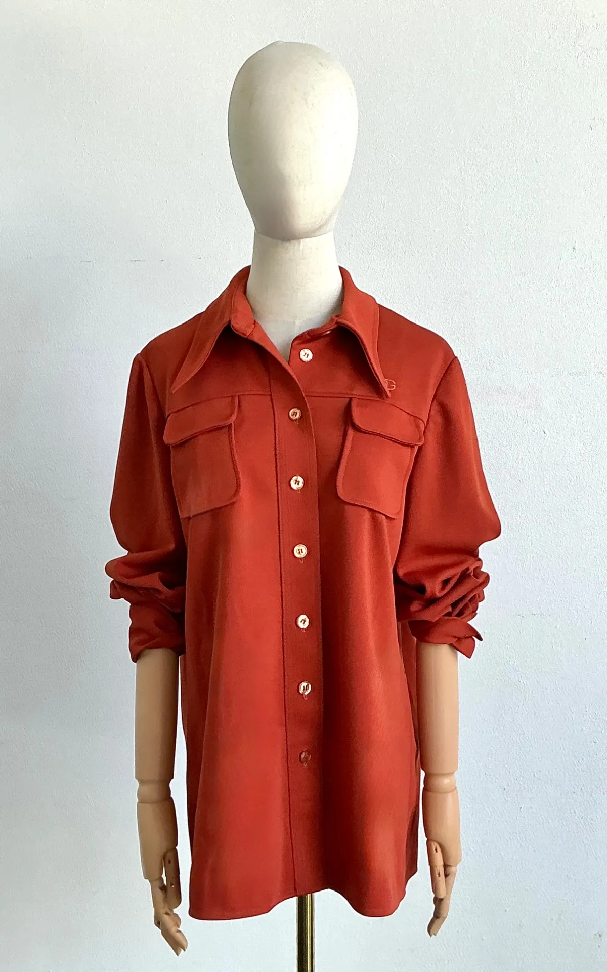 Vintage 70s Givenchy Sport Double Knit Shirt Jacket — additional photo 7