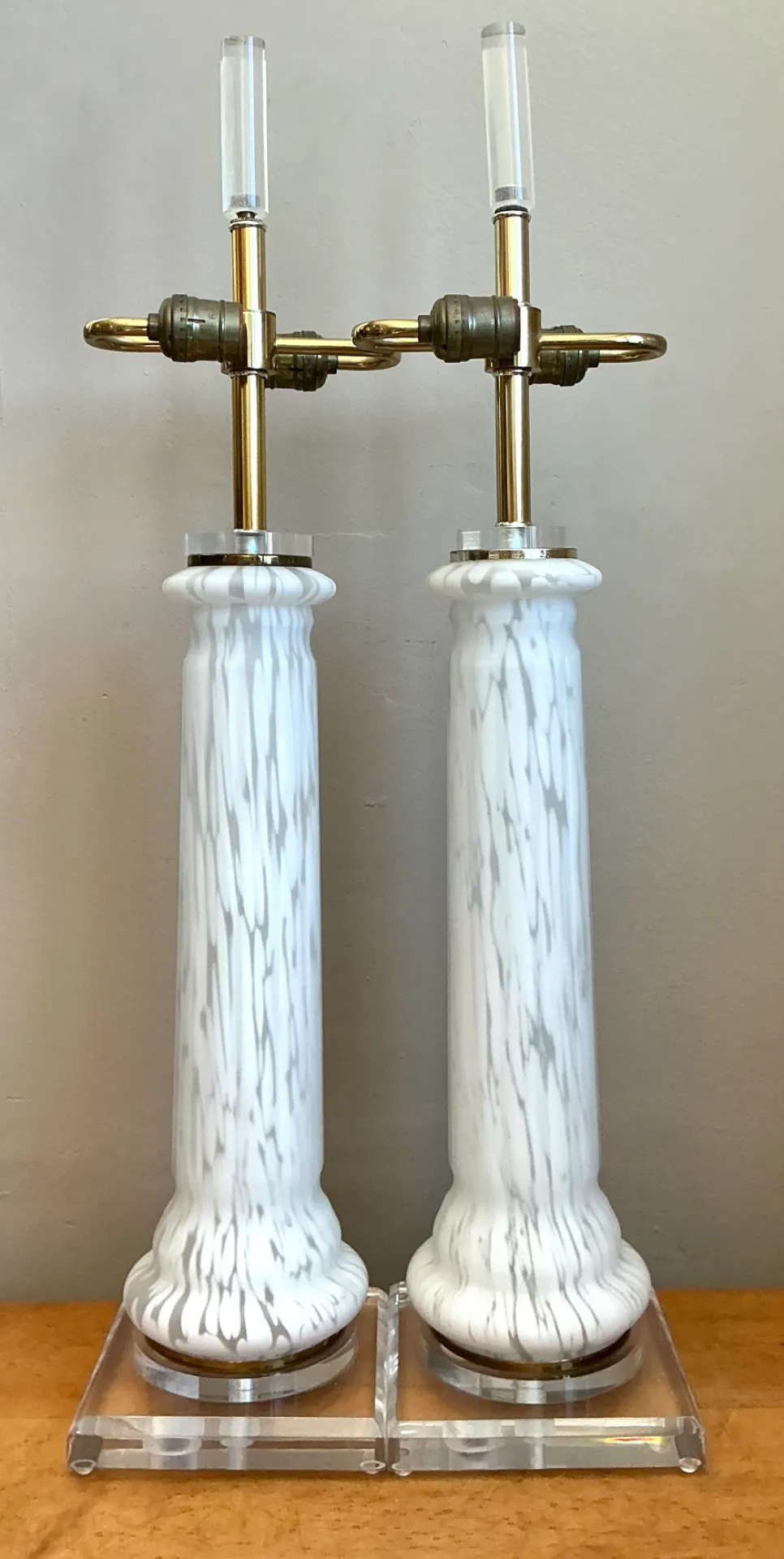 Vintage Italian Glass Table Lamps - A Pair — additional photo 4