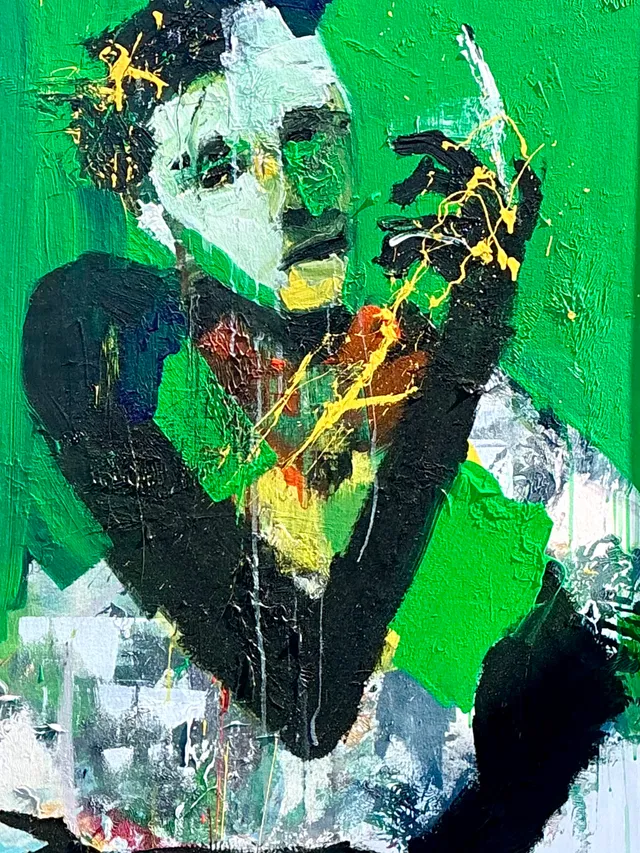 Vintage Abstract Expressionist Original Oil On Canvas — additional photo 3