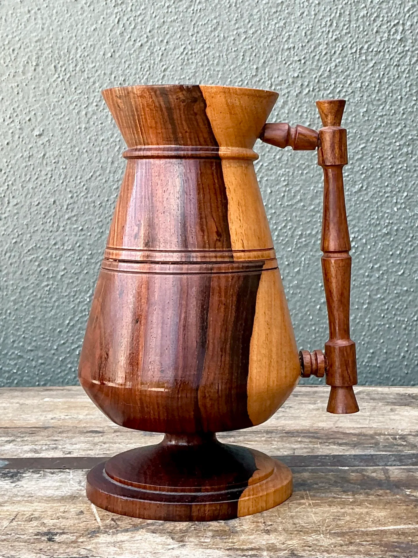 Vintage Turned Wood Pitcher — additional photo 2