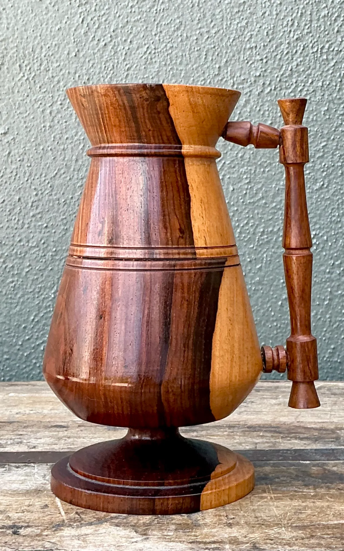 Vintage Turned Wood Pitcher — additional photo 2