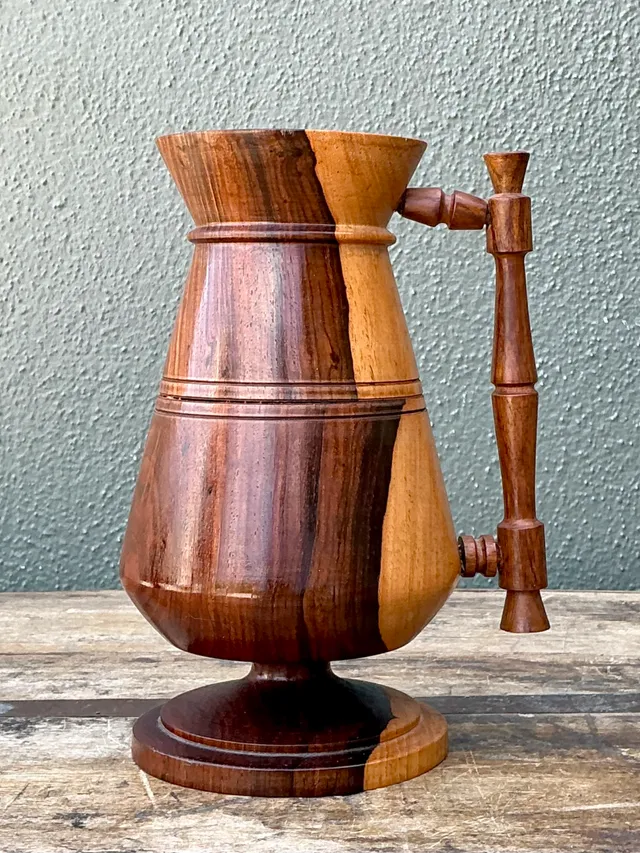 Vintage Turned Wood Pitcher — additional photo 2