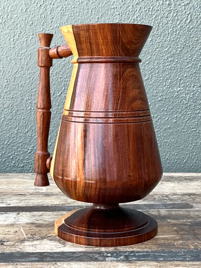 Vintage Turned Wood Pitcher — additional photo 1