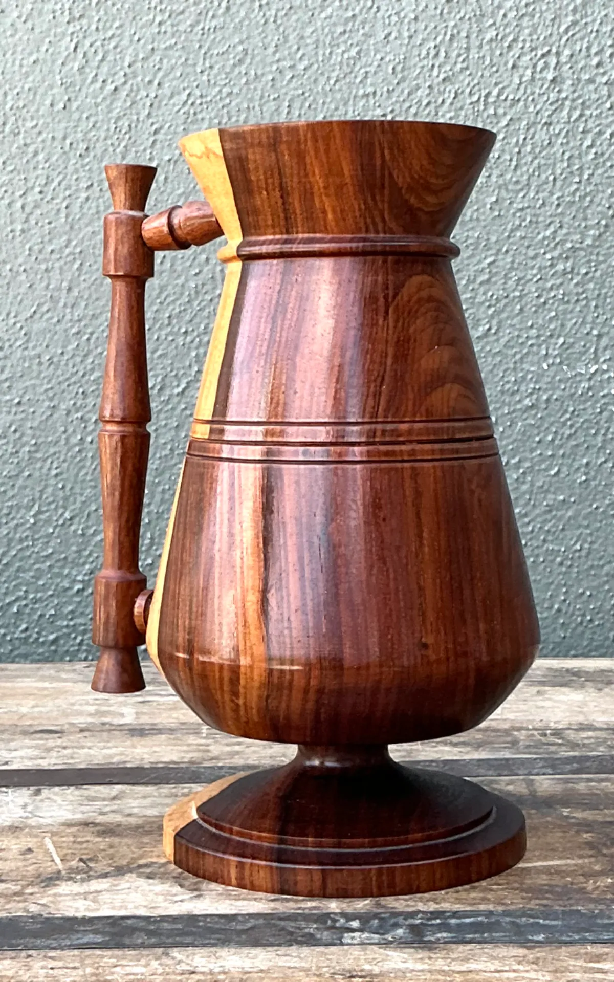 Vintage Turned Wood Pitcher — additional photo 6