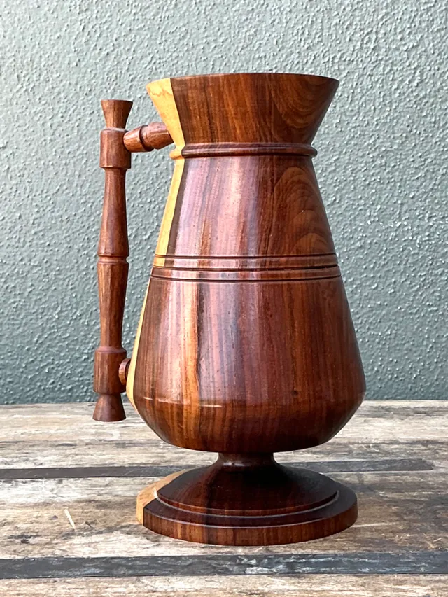 Vintage Turned Wood Pitcher — additional photo 6