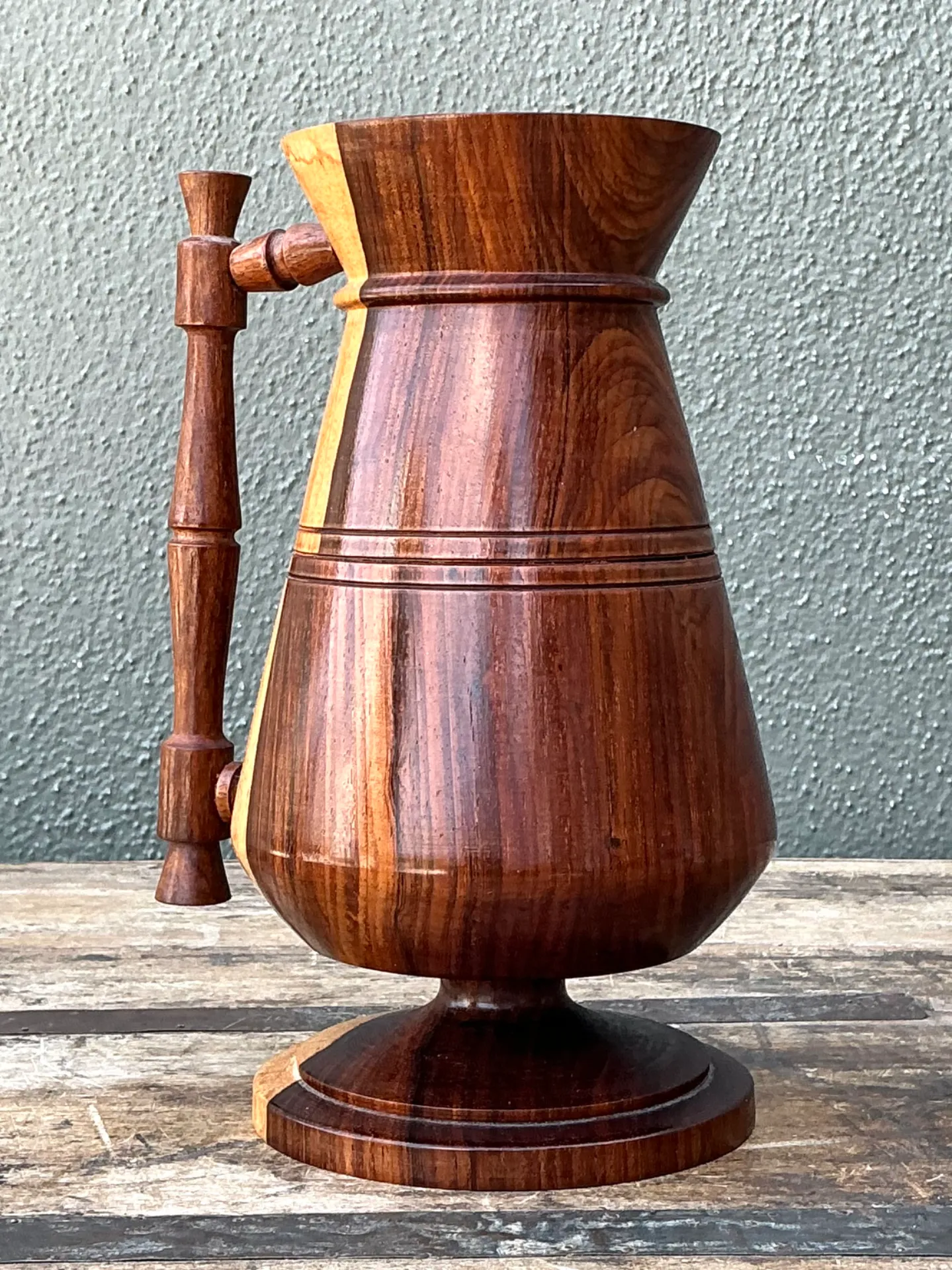 Vintage Turned Wood Pitcher — additional photo 8