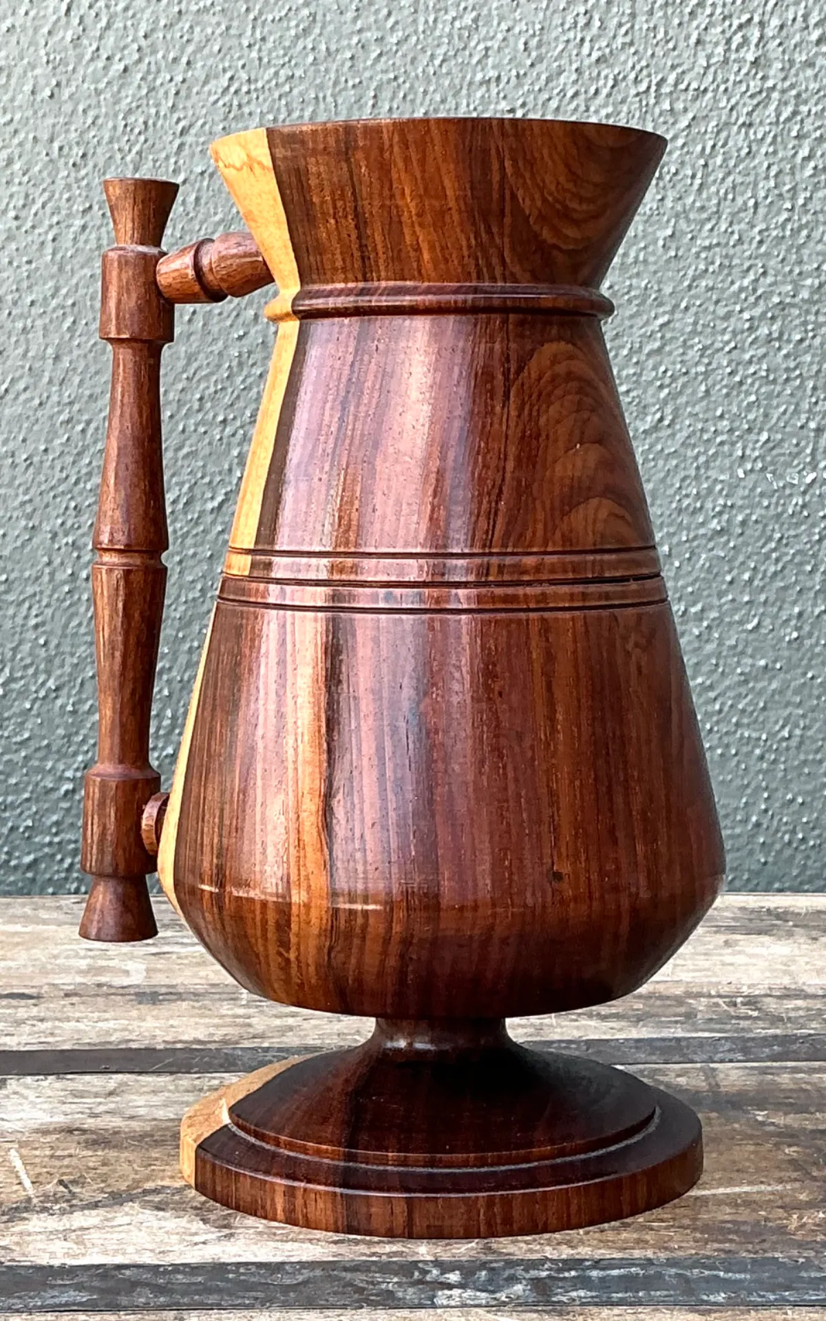 Vintage Turned Wood Pitcher — additional photo 8
