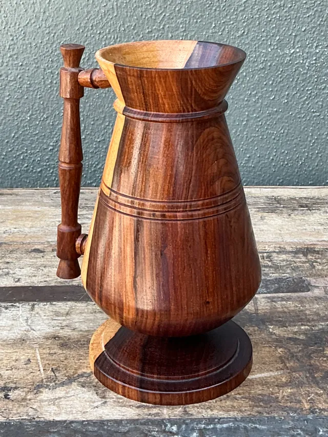 Vintage Turned Wood Pitcher — additional photo 4