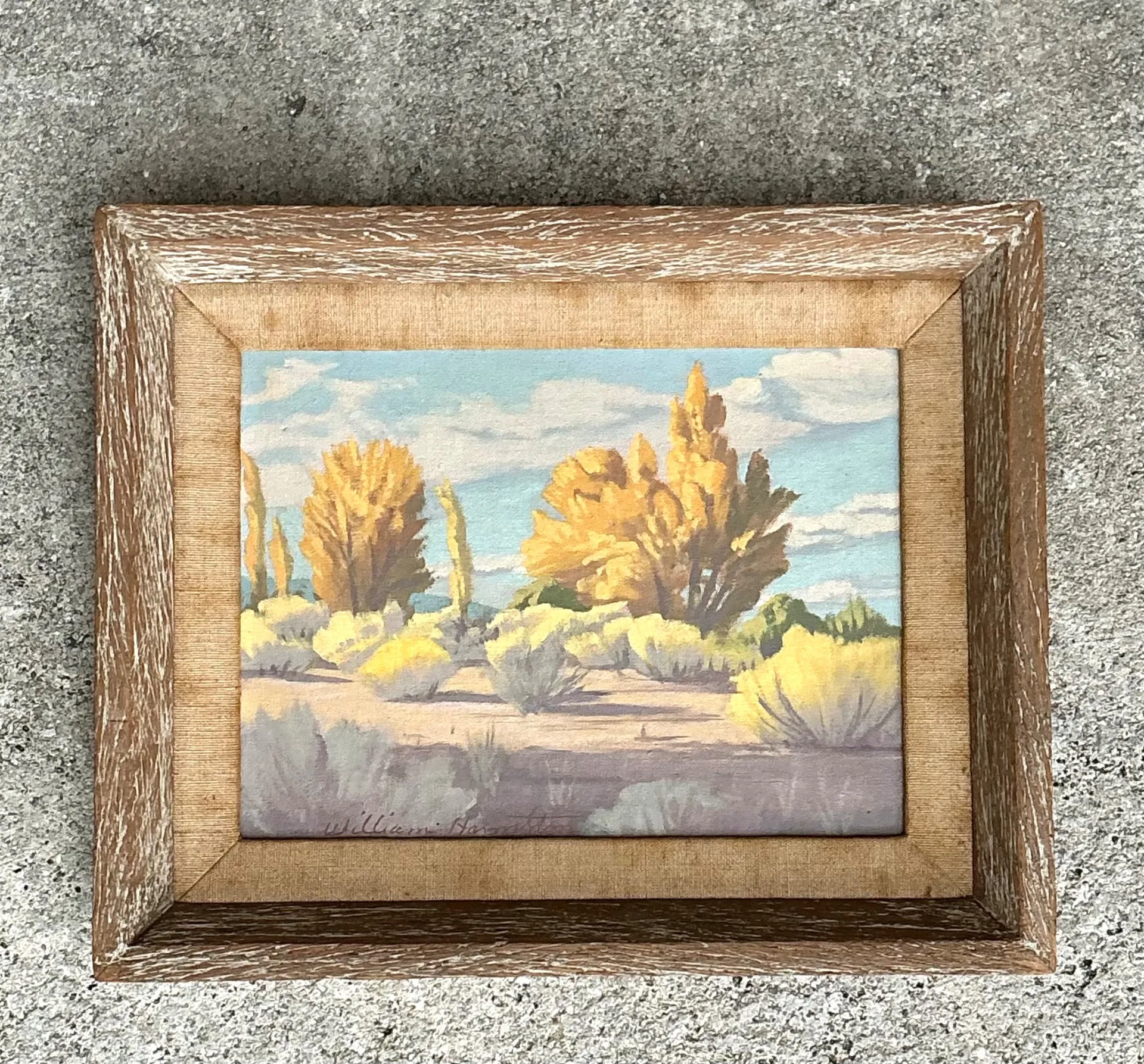 Vintage William Hamilton Landscape Oil Painting — additional photo 3