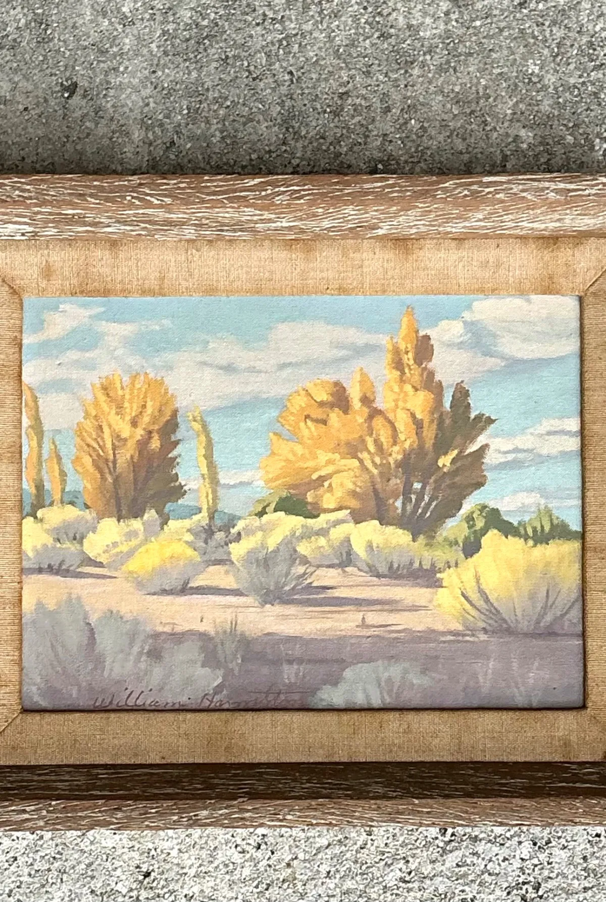 Vintage William Hamilton Landscape Oil Painting — additional photo 3