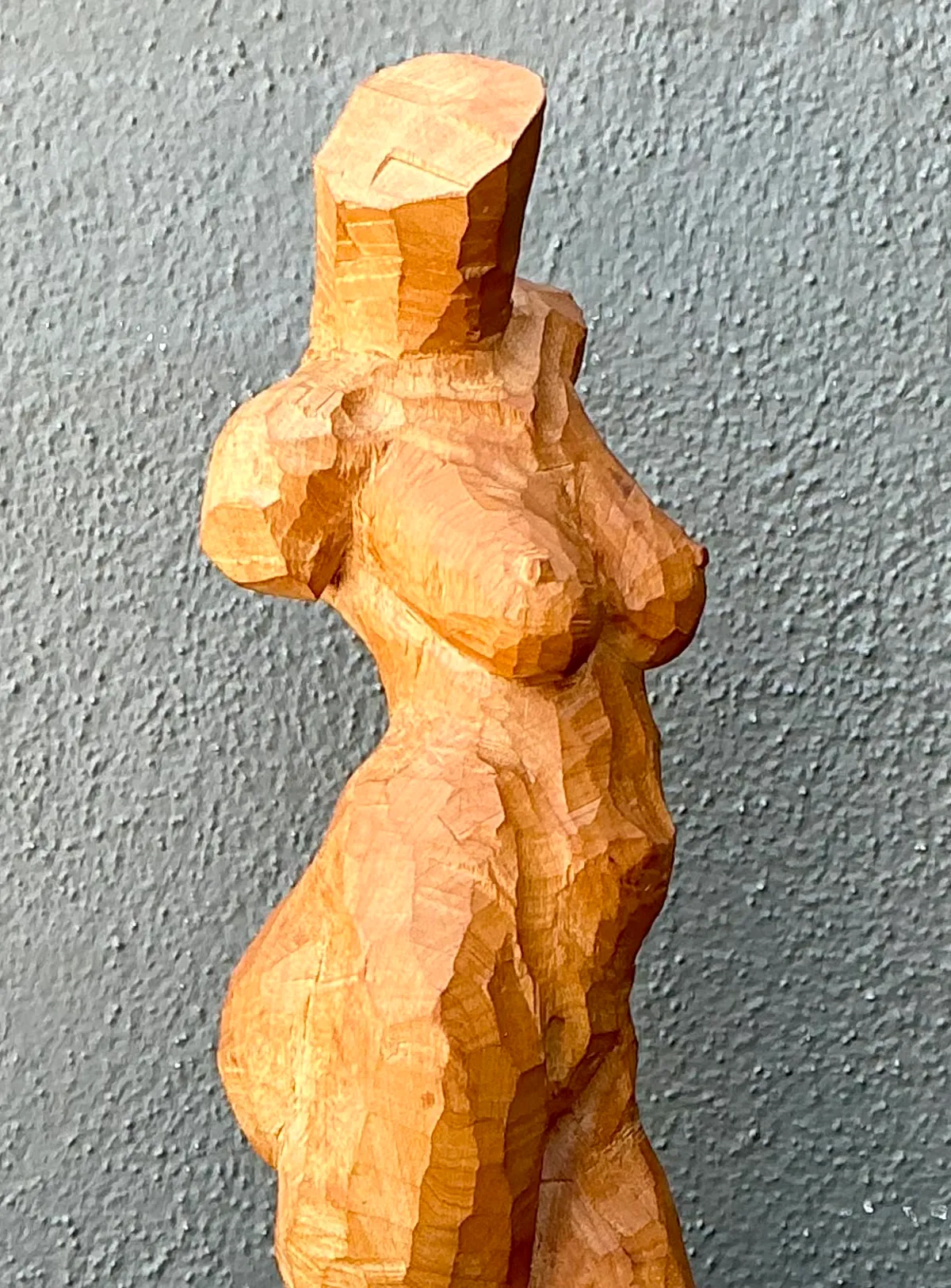 Vintage Abstract Wood Figurative Sculpture — additional photo 6
