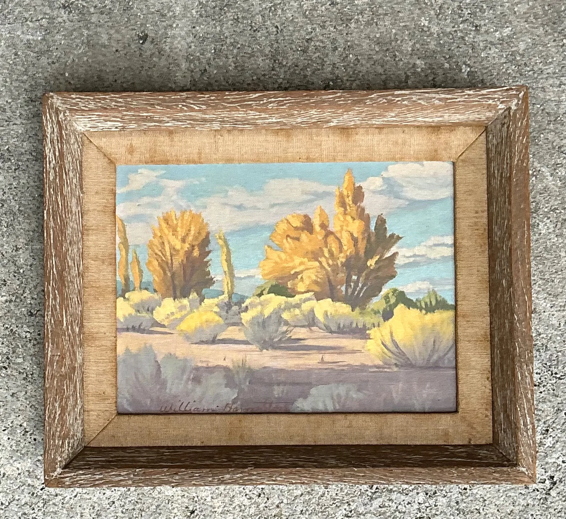 Vintage William Hamilton Landscape Oil Painting — additional photo 2