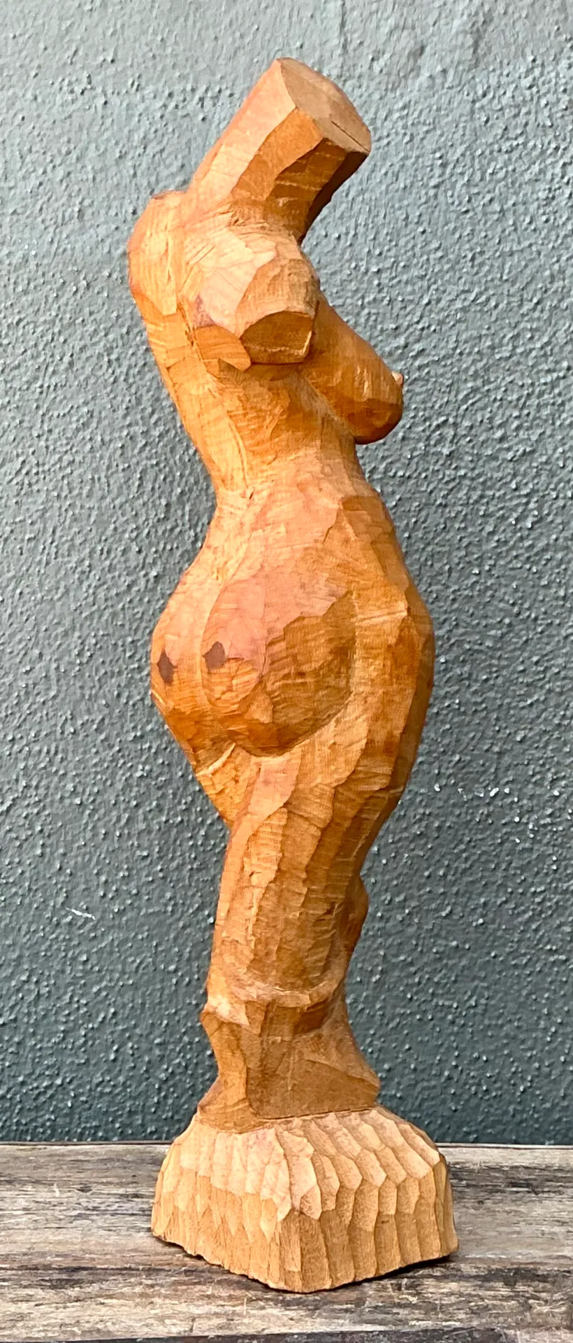 Vintage Abstract Wood Figurative Sculpture — additional photo 8