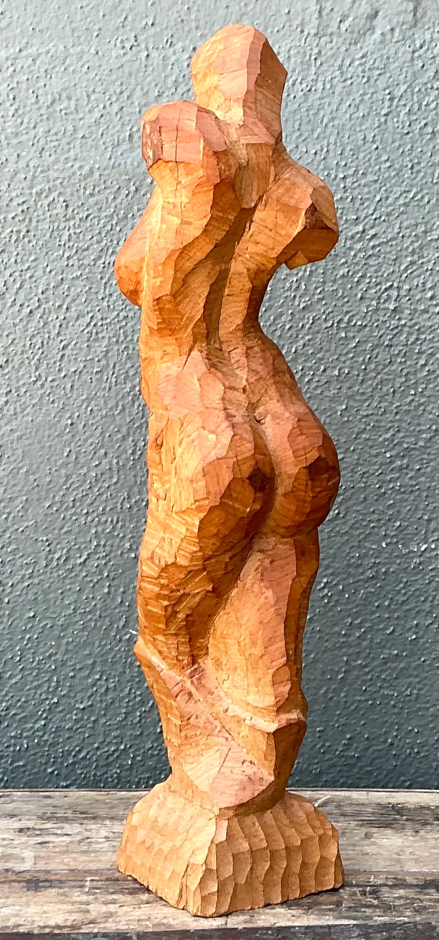 Vintage Abstract Wood Figurative Sculpture — additional photo 4