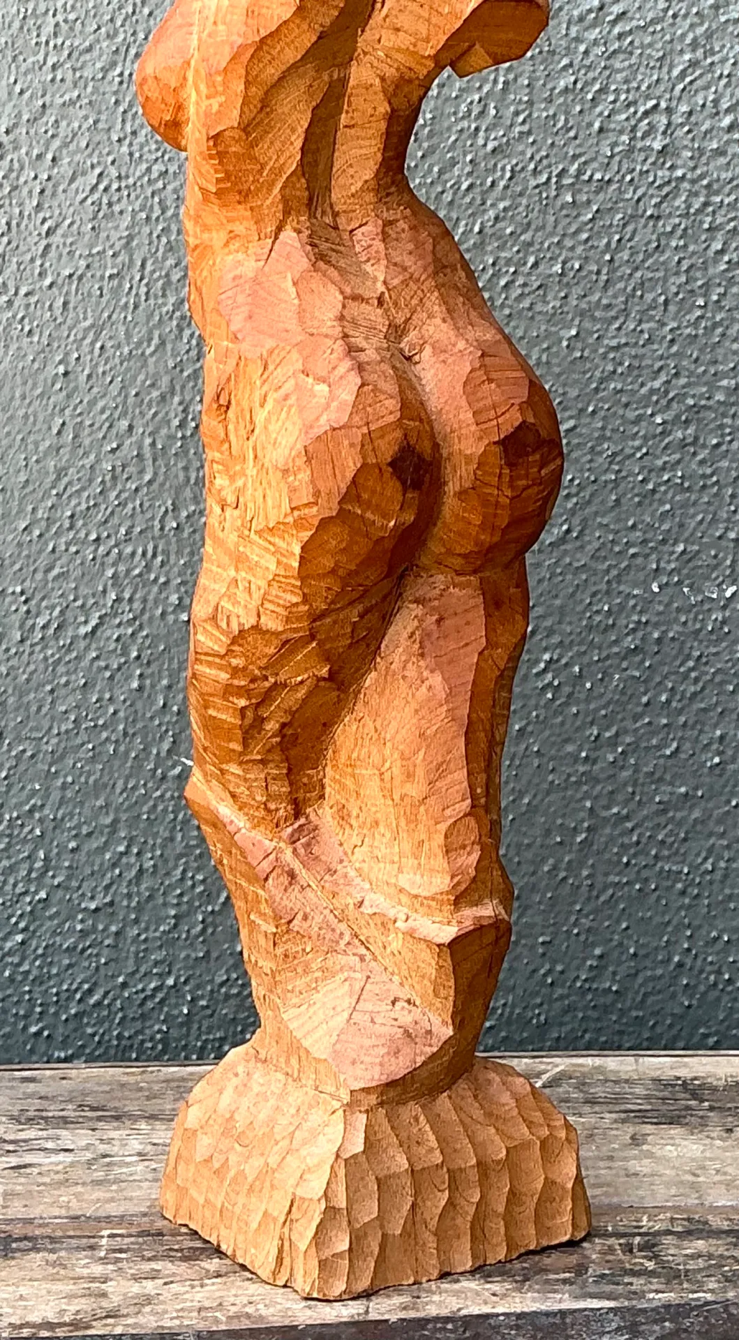 Vintage Abstract Wood Figurative Sculpture — additional photo 3