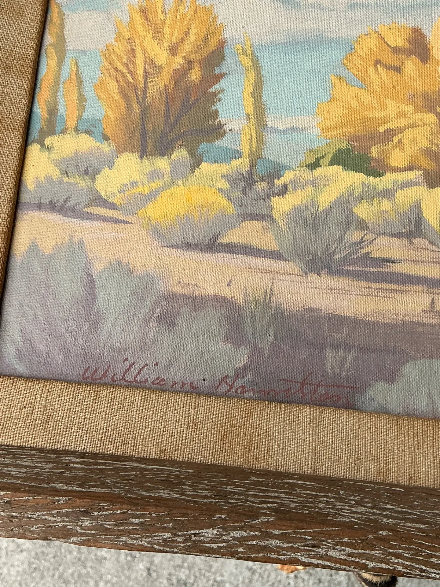 Vintage William Hamilton Landscape Oil Painting — additional photo 1