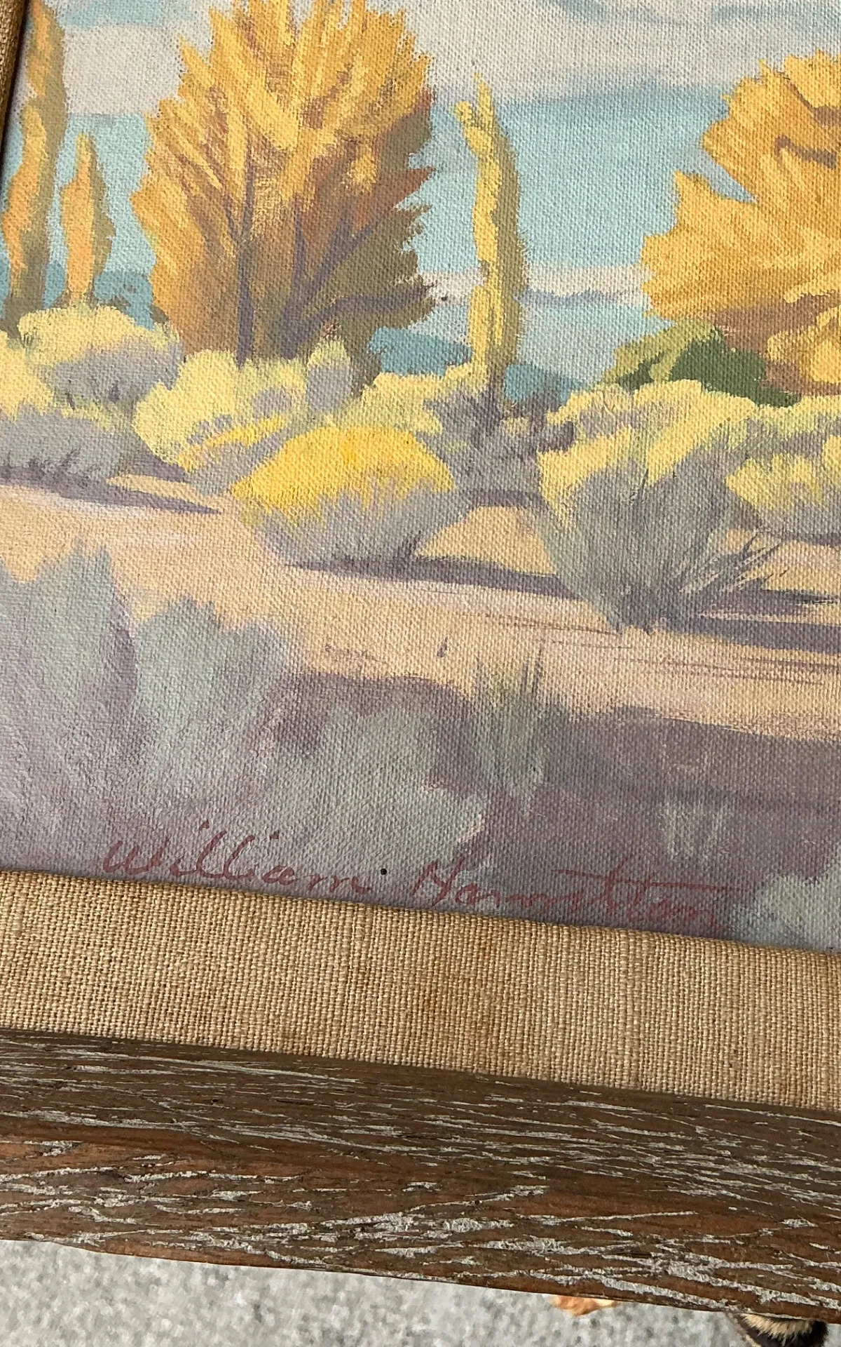 Vintage William Hamilton Landscape Oil Painting